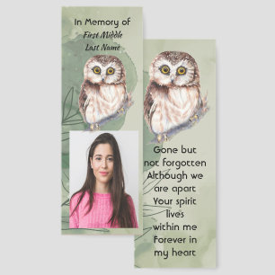 Memorial Keepsake Cute Owl Bird Bookmarks