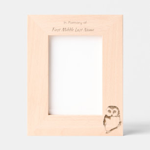 Memorial Keepsake Cute Owl Bird Engraved Frames