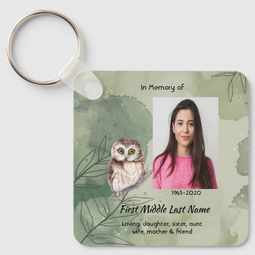 Memorial Keepsake Cute Owl Bird