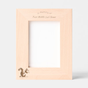 Memorial Keepsake Cute Red Squirrel Engraved Frames