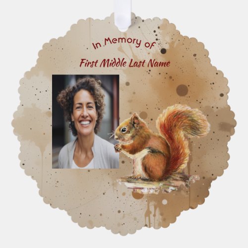Memorial Keepsake Cute Red Squirrel