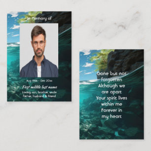 Memorial Keepsake Deep Sea Diving Diver Business Card