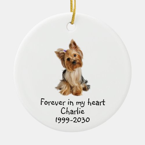 Memorial Keepsake Dog Pet Animal Ceramic Ornament