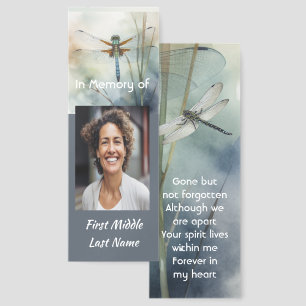 Memorial Keepsake Dragonfly Business Bookmarks