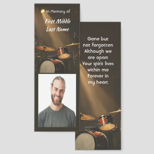 Memorial Keepsake Drummer Drums Band Ceramic Bookmarks