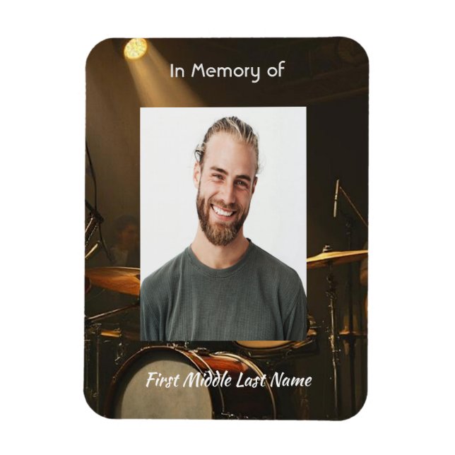 Memorial Keepsake Drummer Drums Band  Magnet (Vertical)