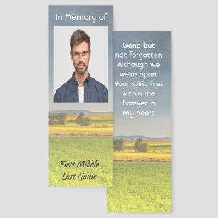 Memorial Keepsake Farm Crop Prairie Bookmarks