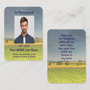 Memorial Keepsake Farm Crop Prairie Business Card