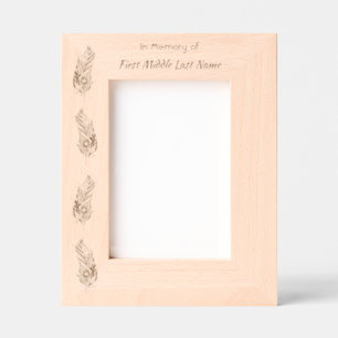 Memorial Keepsake Feather Tribal Boho Engraved Frames