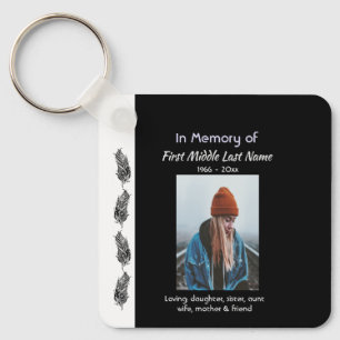 Memorial Keepsake Feather Tribal Boho Keychain