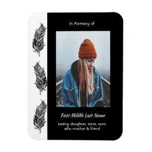 Memorial Keepsake Feather Tribal Boho  Magnet