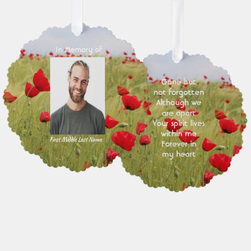 Memorial Keepsake Field of Red Poppy