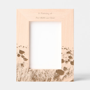 Memorial Keepsake Field Red Poppy Engraved Frames
