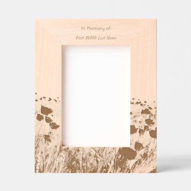 Memorial Keepsake  Field Red Poppy Engraved Frames (Front)