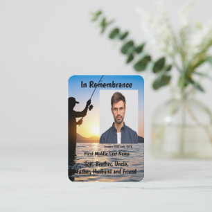 Memorial Keepsake Fisherman Fishing Fish Business Card