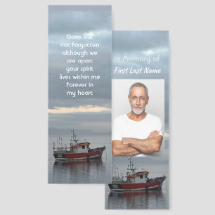 Memorial Keepsake Fishing Boat Fisherman Bookmarks