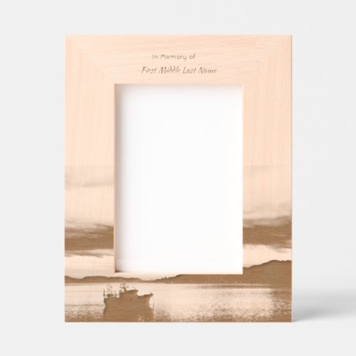 Memorial Keepsake Fishing Boat Fisherman Engraved Frames