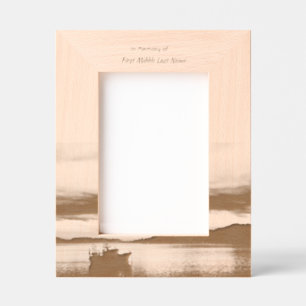 Memorial Keepsake Fishing Boat Fisherman Engraved Frames