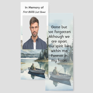 Memorial Keepsake Fishing Lake in Boat Bookmarks