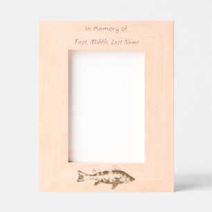 Memorial Keepsake Fishing Lake in Boat Engraved Frames