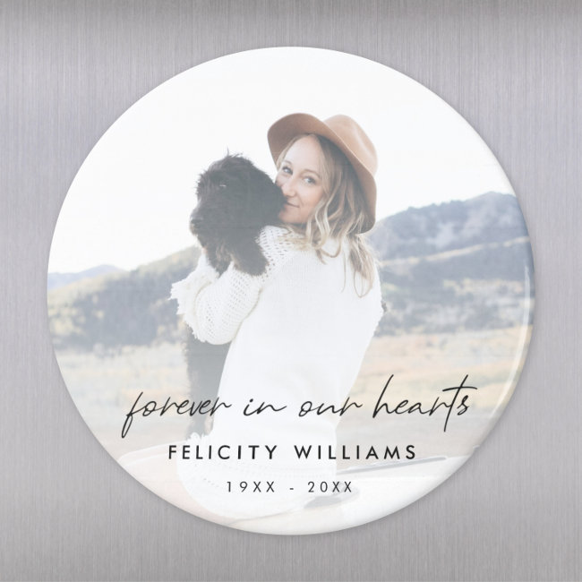 Memorial Keepsake | Forever in our Hearts Photo Magnet