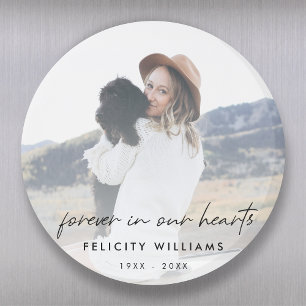 Memorial Keepsake Forever in our Hearts Photo Magnet