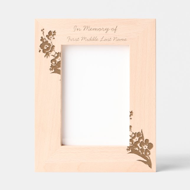  Memorial Keepsake Forget me Not" Flowers Engraved Frames (Front)