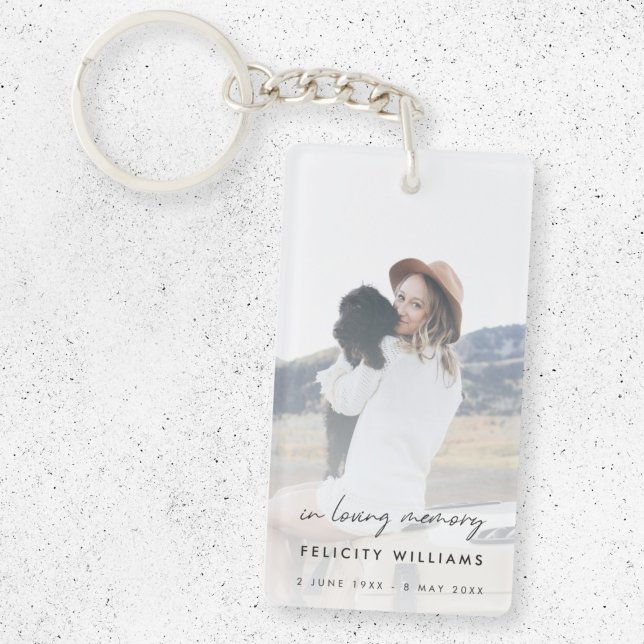 Memorial Keepsake | Funeral Favor In Loving Memory Keychain (Creator Uploaded)