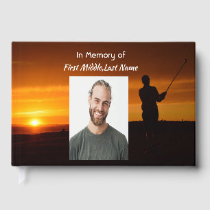 Memorial Keepsake Golfer Golfing Golf Guest Book