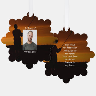 Memorial Keepsake Golfer Golfing Golf Ornament Card