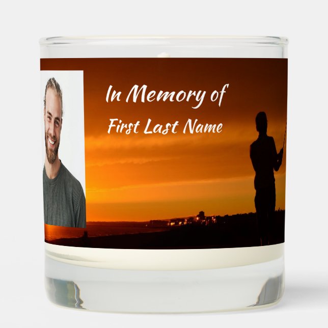 Memorial Keepsake Golfer Golfing Golf Scented Candle (Front)