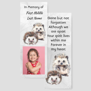 Memorial Keepsake Hedgehog Children Bookmarks