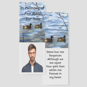 Memorial Keepsake Lake Ducks Birds Bookmarks