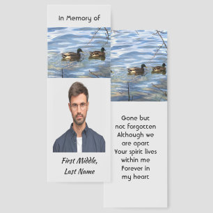 Memorial Keepsake Lake Ducks Birds Bookmarks