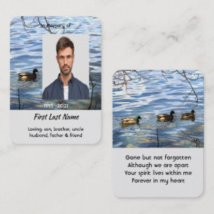 Memorial Keepsake Lake Ducks Birds Business Card