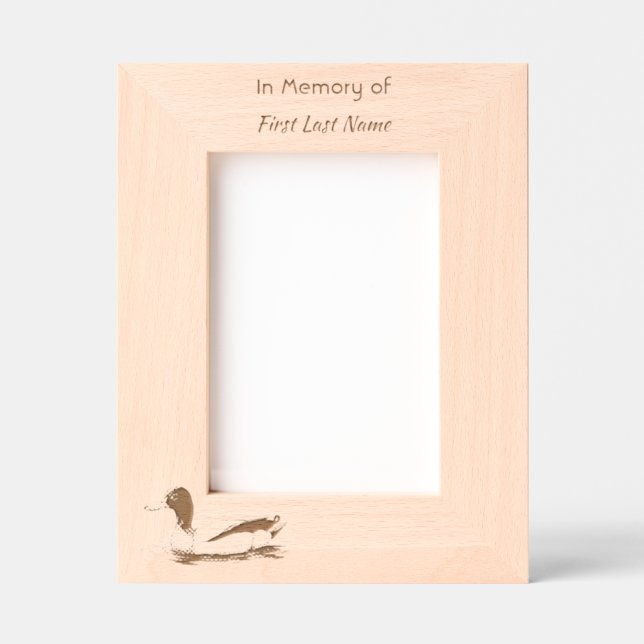 Memorial Keepsake Lake Ducks Birds Engraved Frames (Front)