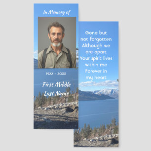 Memorial Keepsake Lake Forest Trees Bookmarks