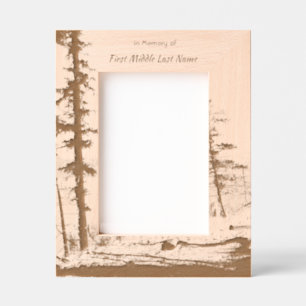 Memorial Keepsake Lake Forest Trees Engraved Frames
