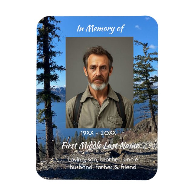 Memorial Keepsake  Lake Forest Trees Magnet (Vertical)