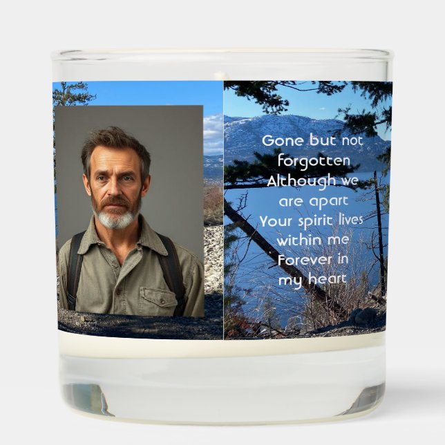  Memorial Keepsake Lake  Forest Trees Scented Candle (Right)