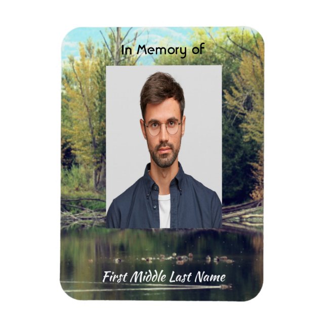 Memorial Keepsake Lake Pond Park Ducks  Magnet (Vertical)