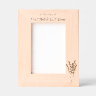 Memorial Keepsake Lavender Garden Flower Engraved Frames