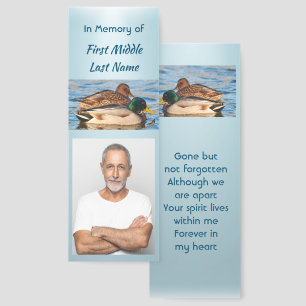 Memorial Keepsake Mallard Ducks Bird Bookmarks