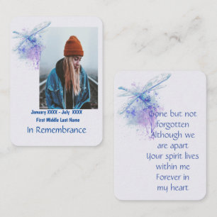 Memorial Keepsake Memorial Dragonfly  Business Card