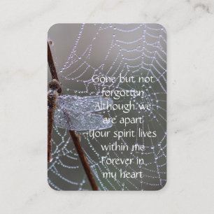 Memorial Keepsake Memorial Dragonfly  Business Card