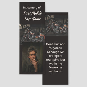 Memorial Keepsake Motorcycle Biker Bookmarks