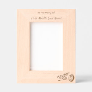 Memorial Keepsake Motorcycle Biker Engraved Frames