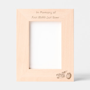 Memorial Keepsake Motorcycle Chopper Engraved Frames