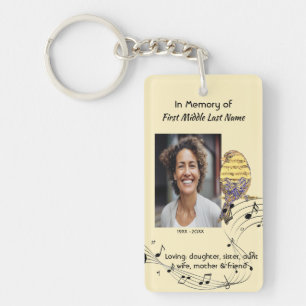 Memorial Keepsake Music Bird Keychain
