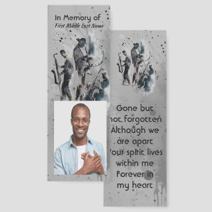 Memorial Keepsake Music Jazz Band Bookmarks